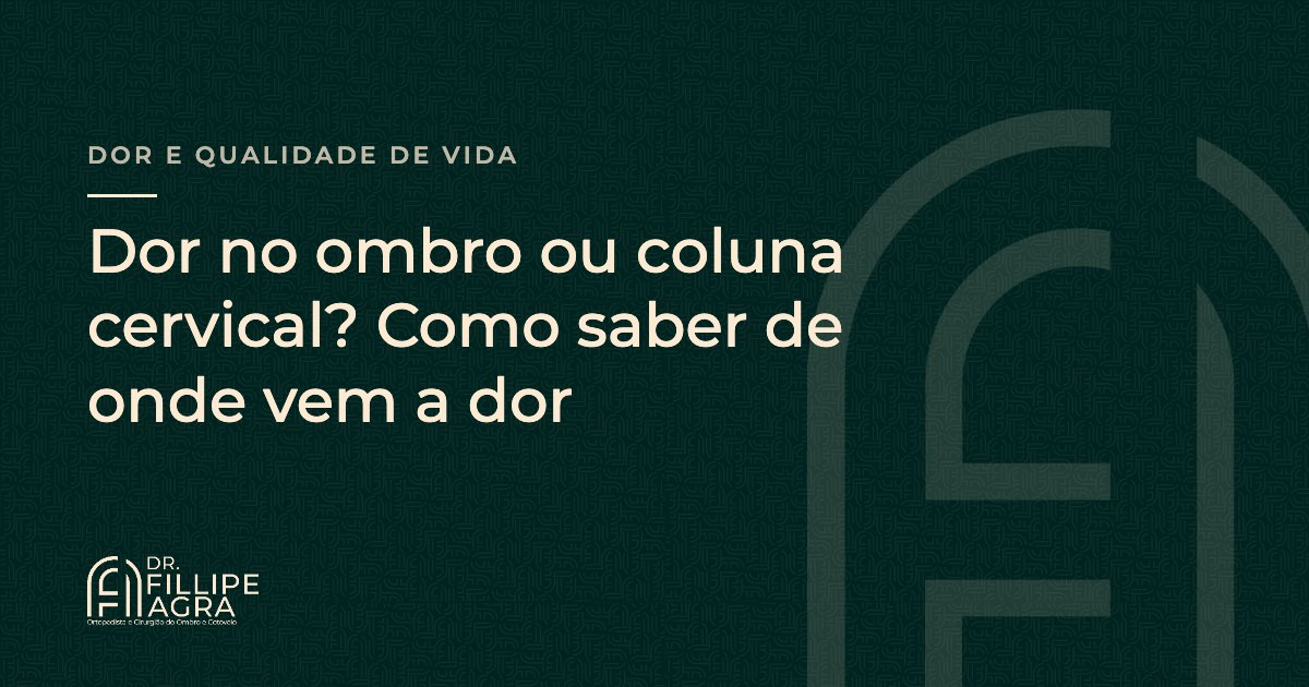 Dor no ombro ou coluna cervical? Como saber de onde vem a dor