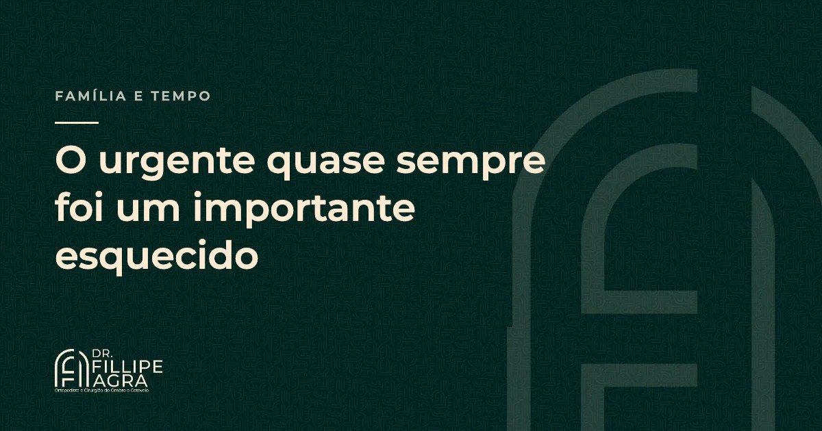 O que a medicina me ensinou sobre o tempo: o urgente quase sempre foi um importante esquecido