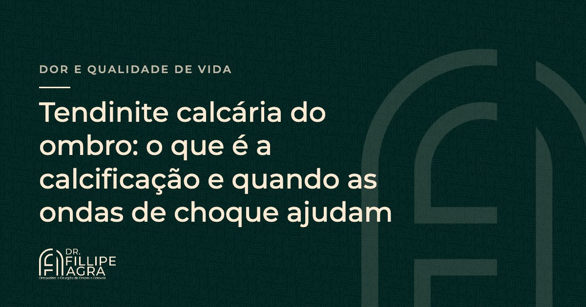 Tendinite calcária do ombro: o que é a calcificação e quando as ondas de choque ajudam